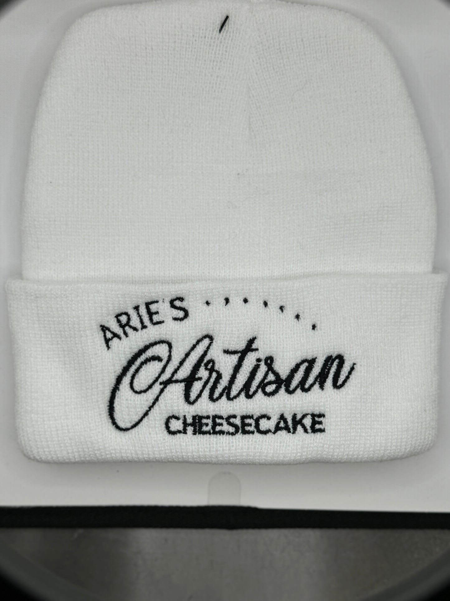 Arie's Artisan Cheesecake Beanie